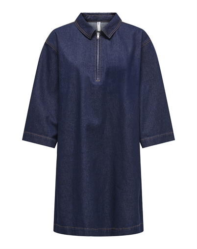  Only - ONLMiles 3/4 Denim Kjole - Dark Blue Denim